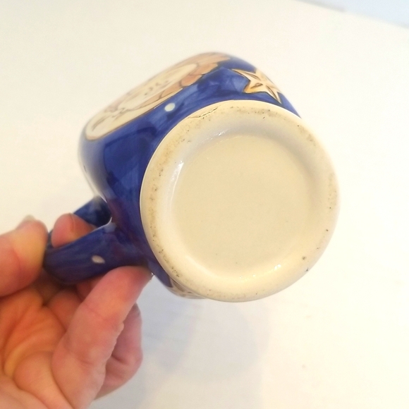 Vintage Blue Celestial Sun Moon Stars Creamer - Picture 6 of 8
